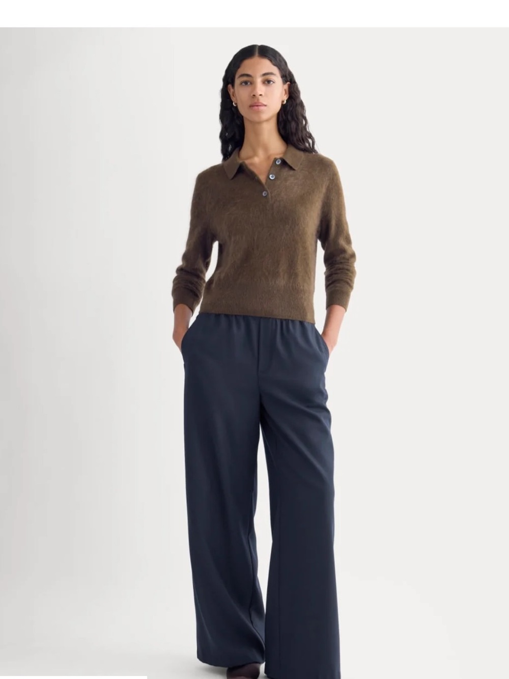 Everlane THE PULL-ON TROUSER IN TAILOR TWILL Navy